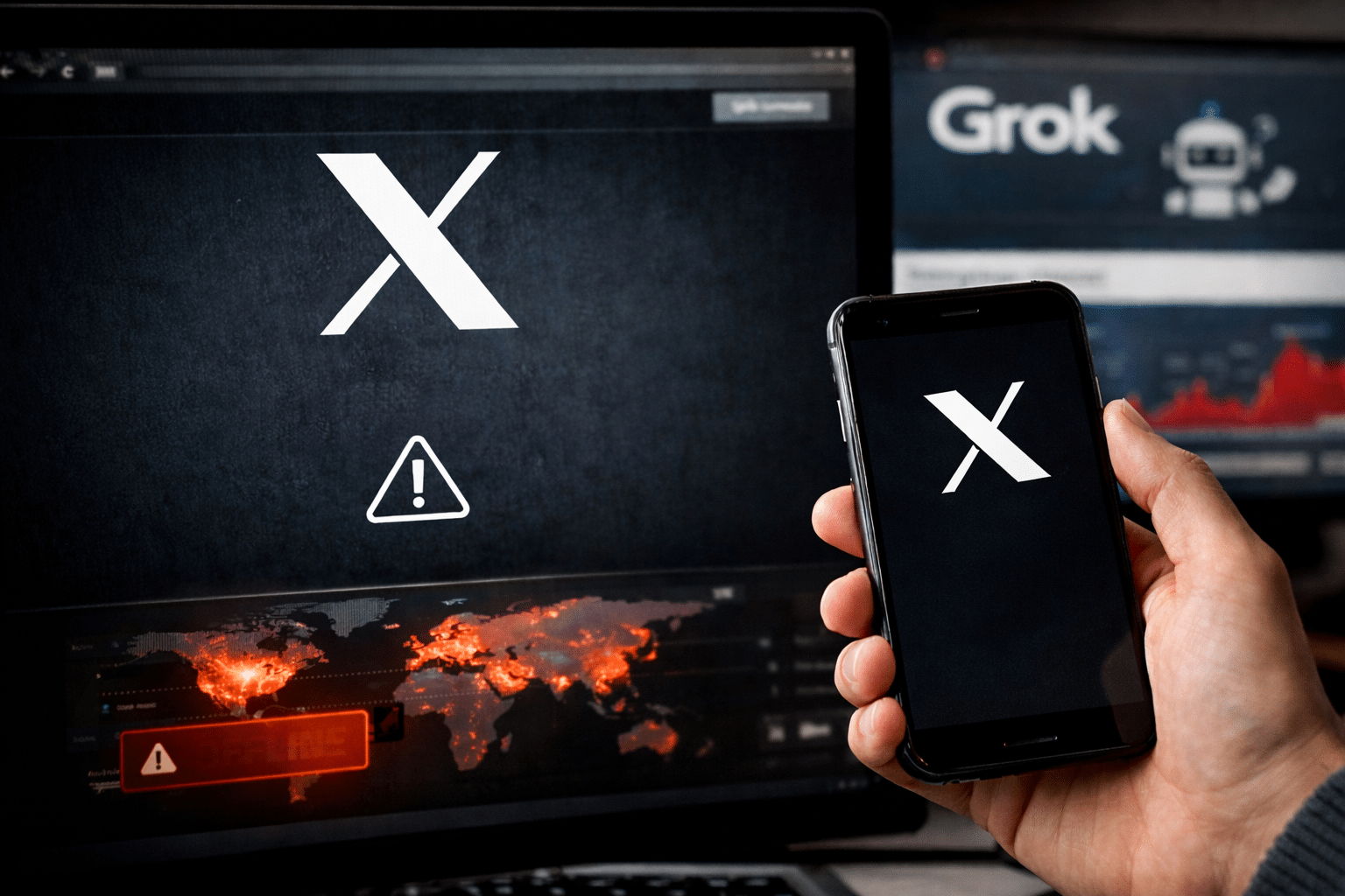 X sufre una segunda caída global en menos de una semana