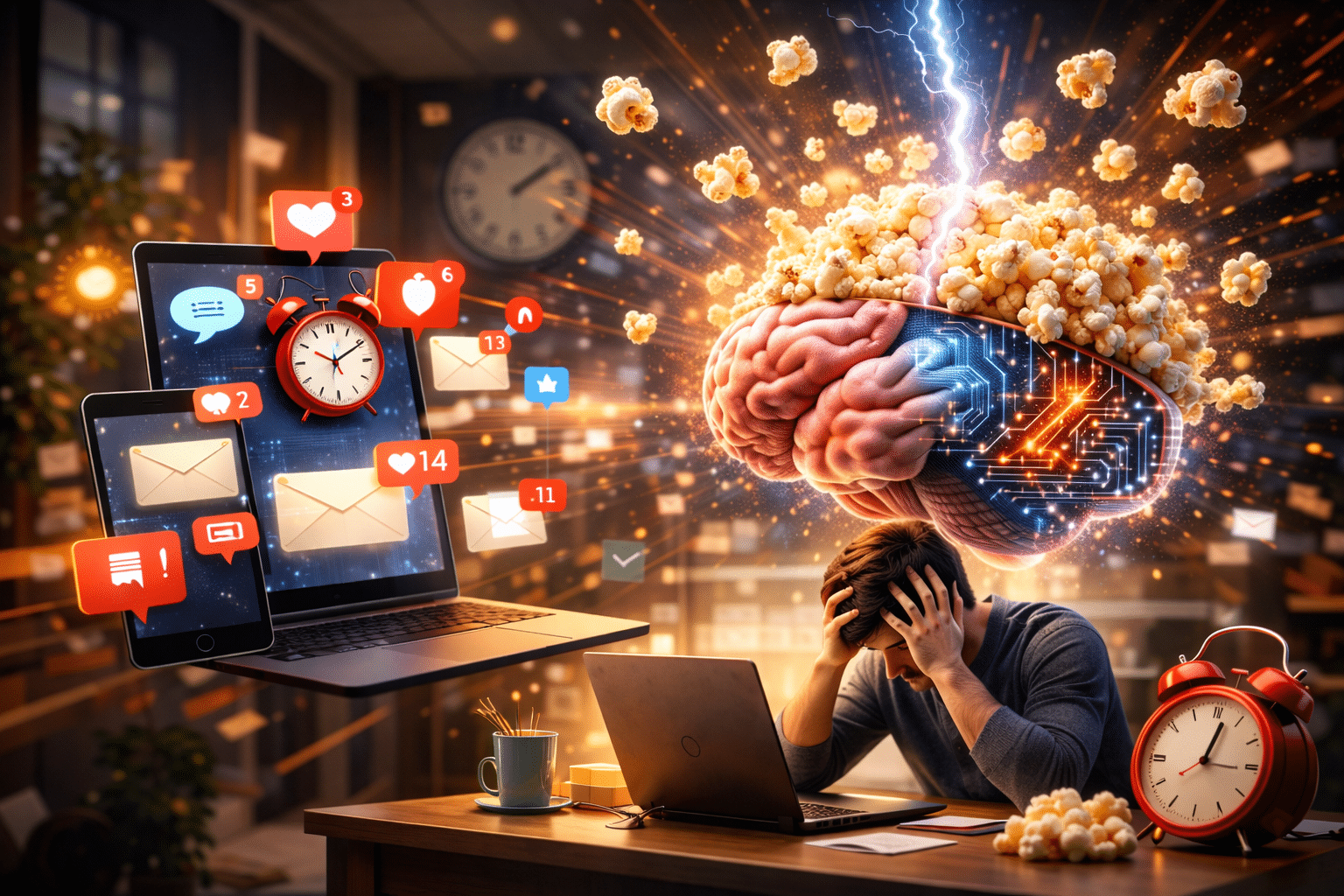 Popcorn brain: El nuevo enemigo de la productividad que afecta a las empresas