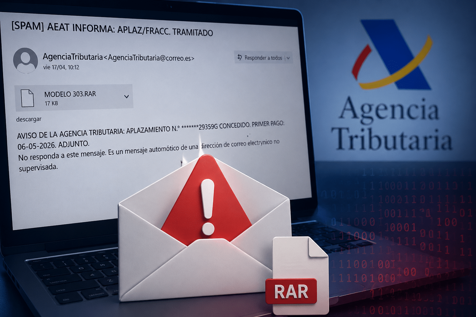 Suplantan a la Agencia Tributaria para distribuir el malware Formbook durante la campaña de la renta