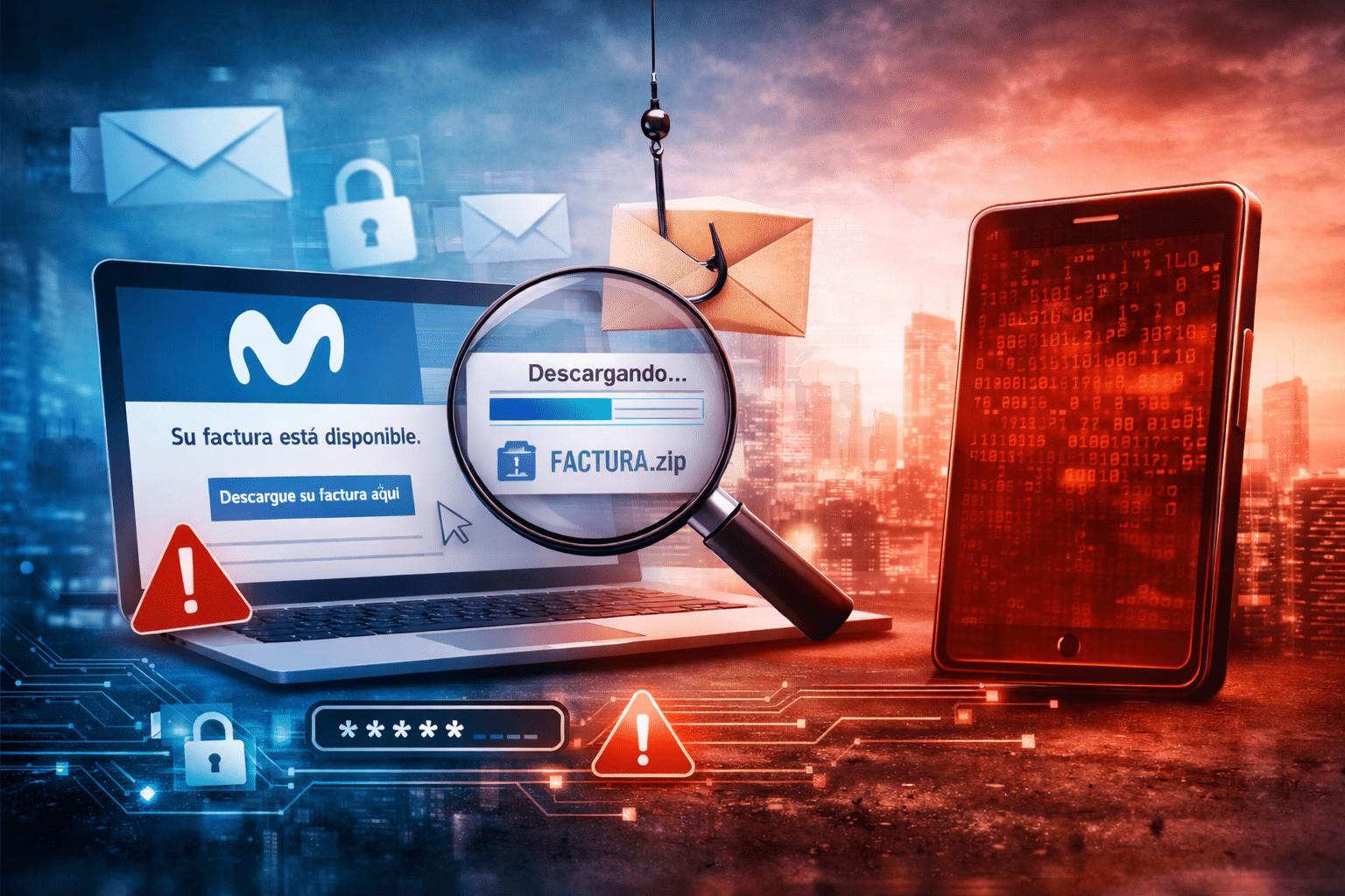 La falsa factura de Movistar que instala malware: así funciona la nueva campaña de phishing