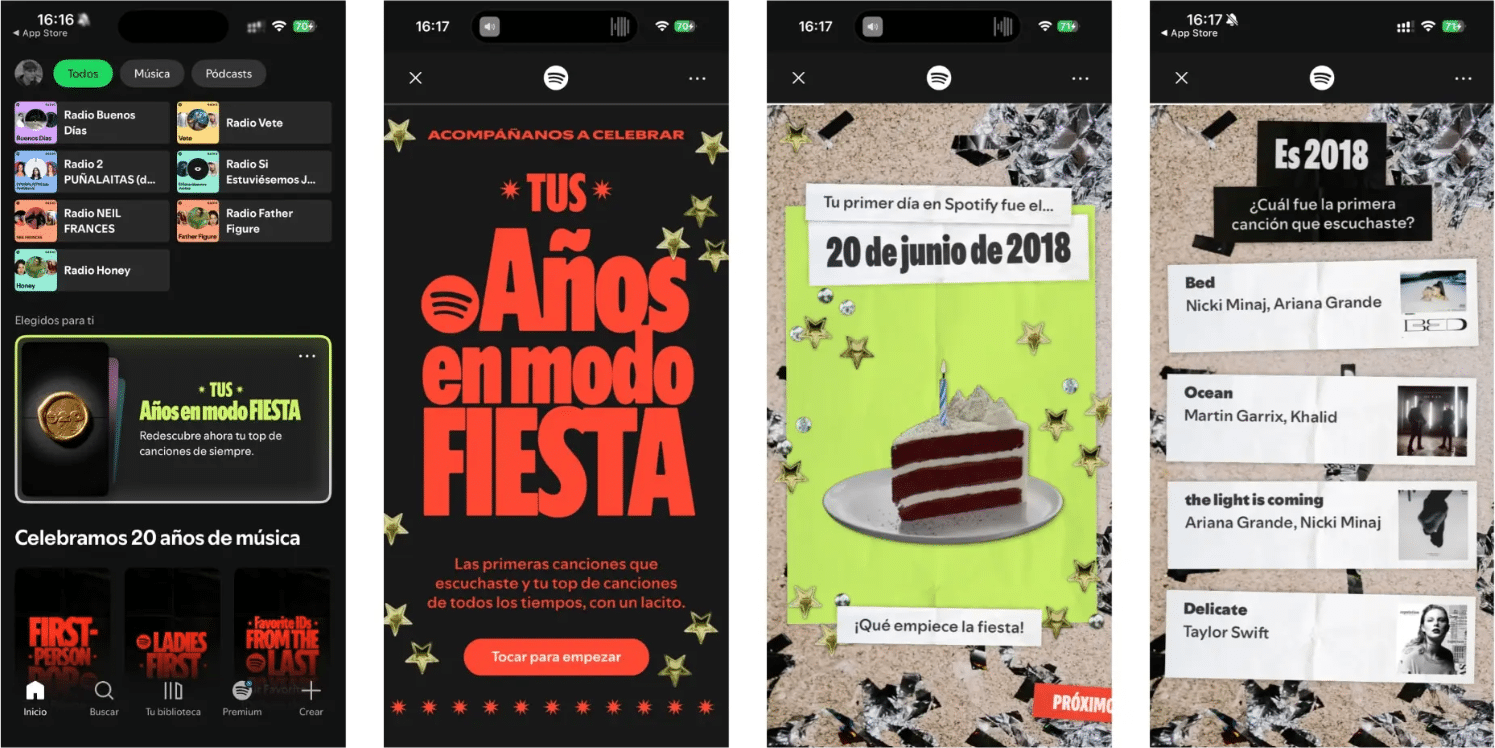 Spotify convierte la nostalgia en estrategia digital con “Tus Años en Modo Fiesta”