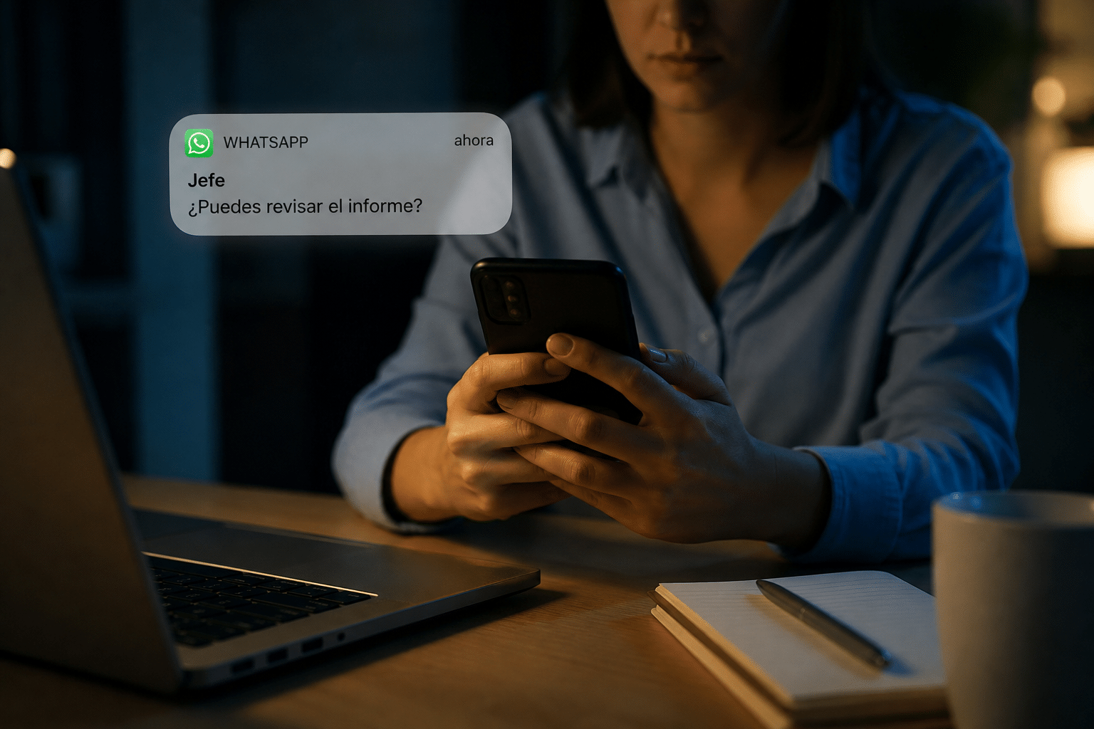 Recibir mensajes de trabajo por WhatsApp fuera del horario laboral puede vulnerar la ley