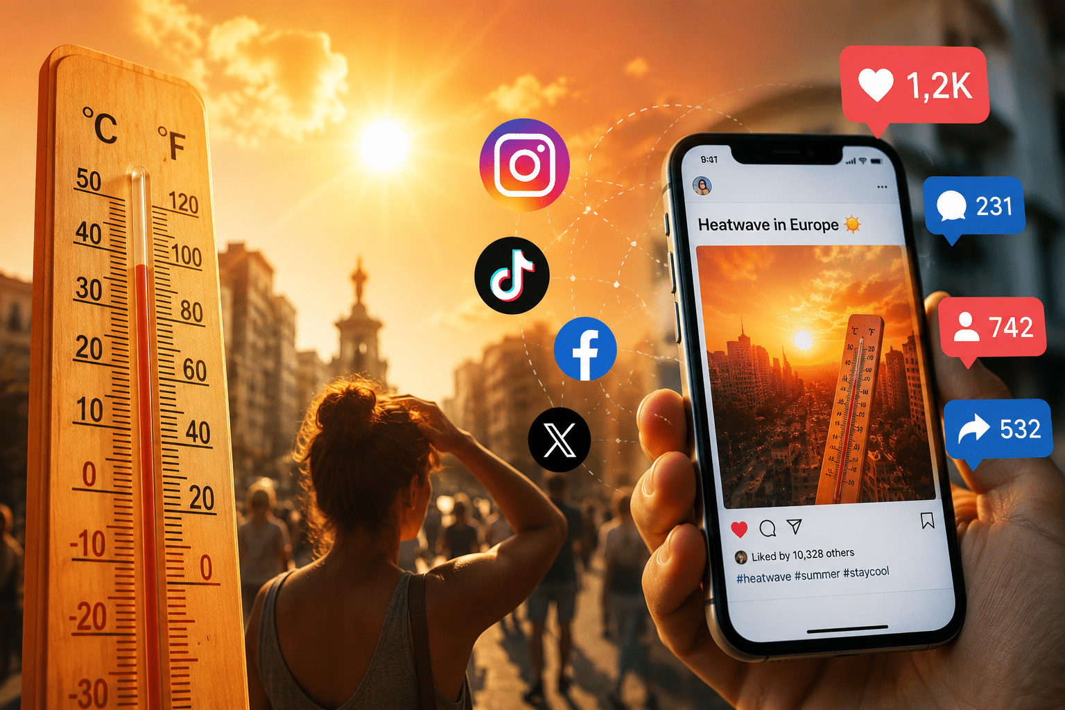 La ola de calor también incendió las redes sociales: más de 40 millones de interacciones en un solo mes