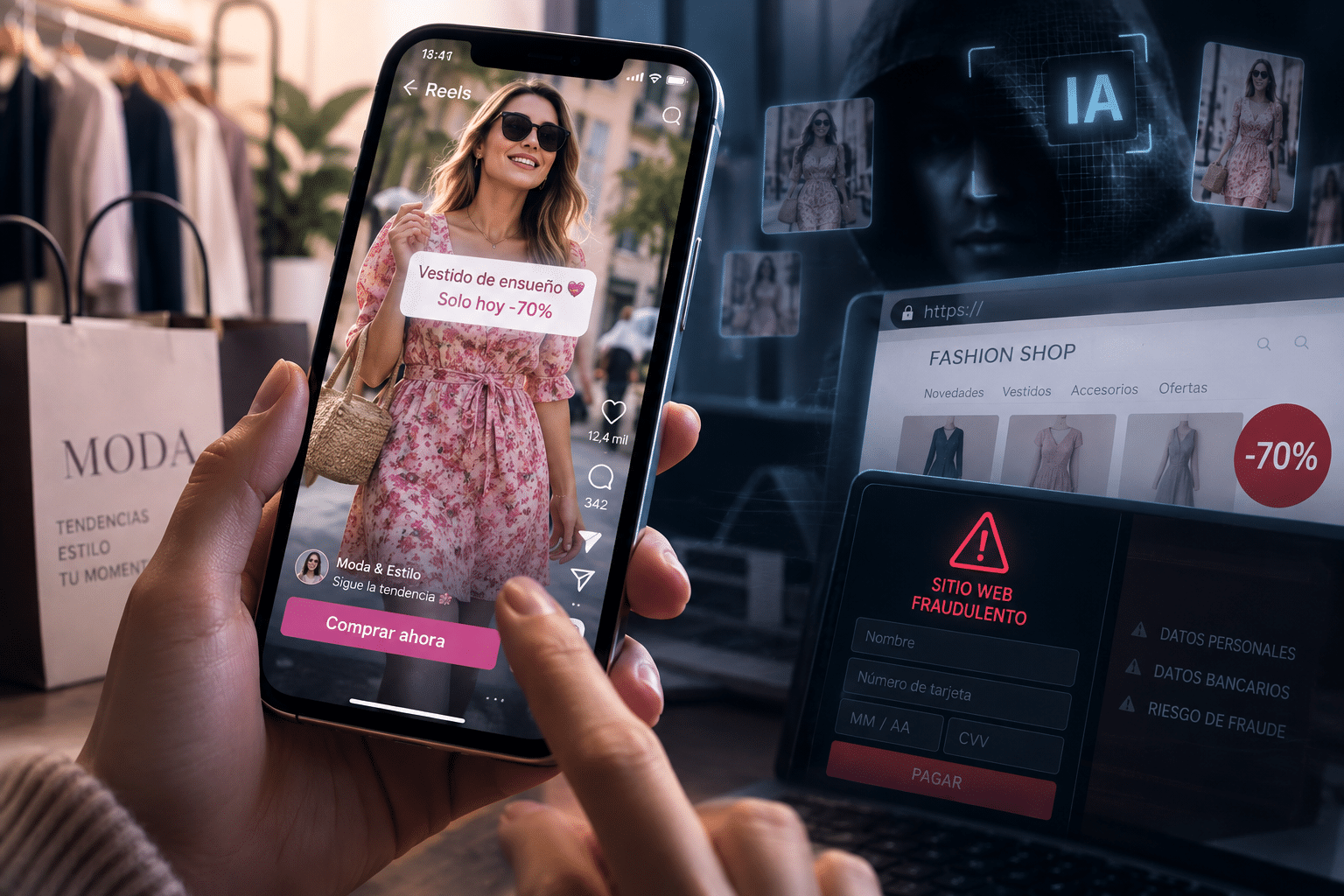 La IA hace más difíciles de detectar las falsas tiendas de moda que circulan por redes sociales