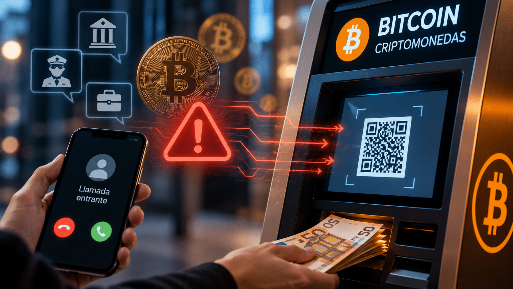 La nueva estafa de los cajeros de criptomonedas: así pueden robarte dinero sin que hayas invertido nunca en cripto