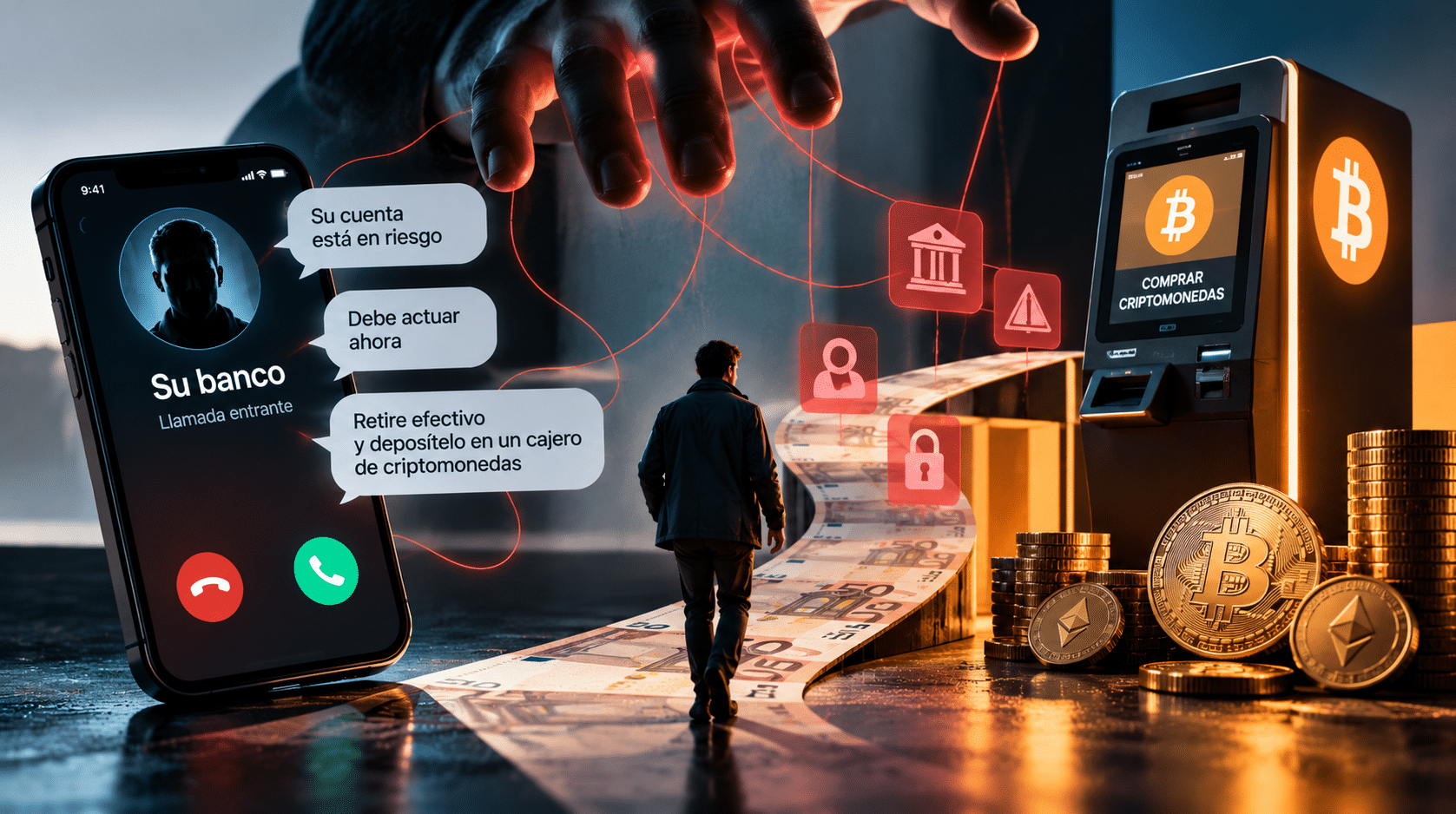 Cajeros de criptomonedas: así consiguen los ciberdelincuentes que sus víctimas entreguen su dinero